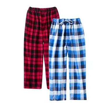 Big Boys Cotton Plaid Lounge Pants for Comfort