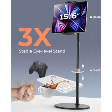 LISEN iPad Stand - Adjustable, Portable, and Sturdy Tablet Holder