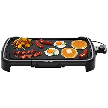 Chefman XL Electric Griddle – Nonstick, 10 x 20 Inch, Removable Temperature Control, Dishwasher Sa...