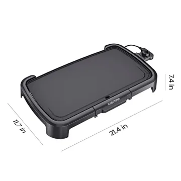 Chefman XL Electric Griddle Nonstick Extra Large Cooking Surface