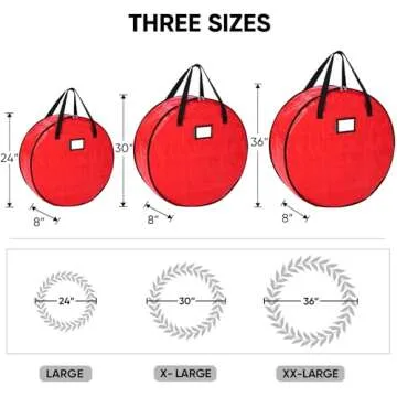 BALEINE Wreath Storage Bags - Durable & Spacious 2 Pack