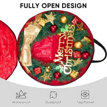 BALEINE Wreath Storage Bags - Durable & Spacious 2 Pack