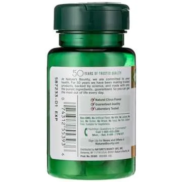 Vitamin C + Zinc by Nature's Bounty, Vitamin Supplement, Supports Immune Health, 60 mg, 60 Tablets
