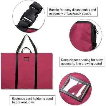 Large Art Portfolio Bag - Lightweight and Convenient