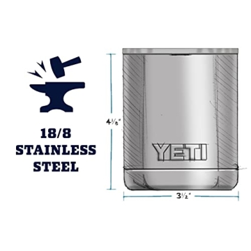 YETI Rambler 10 oz Lowball, Vacuum Insulated, Stainless Steel with MagSlider Lid, Navy