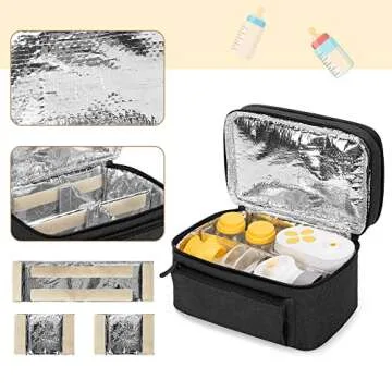 BAFASO Breast Pump Bag with Waterproof Pad for Medela