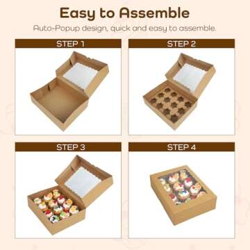 Tcoivs Cupcake Boxes Enhance Your Bakery Treats Style