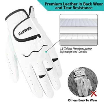 Yamato Golf Cabretta Leather Gloves - 3-Pack, Comfortable & Durable