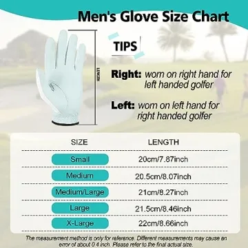 Yamato Golf Cabretta Leather Gloves - 3-Pack, Comfortable & Durable
