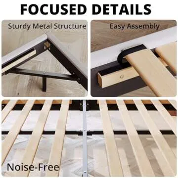 ANCOR Floating King Bed Frame with Charging Station