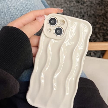 XIZYO for iPhone 13 Case 6.1 Inch Cute Wavy Curly Wave Phone Case Aesthetic Water Ripple Pattern Sof...