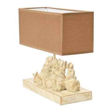 Charming Whitewashed Rabbit Lamp for Children’s Rooms