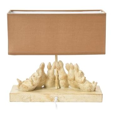 Charming Whitewashed Rabbit Lamp for Children’s Rooms