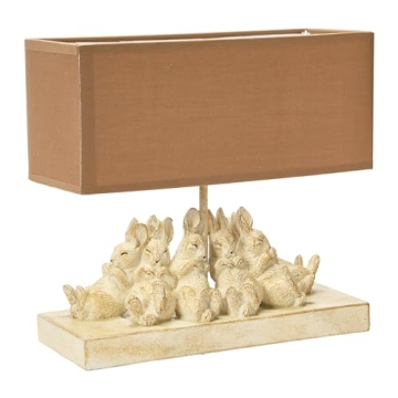 Charming Whitewashed Rabbit Lamp for Children’s Rooms