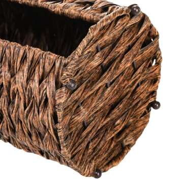 WRINGKIT Toilet Paper Holder Stand, Free Standing Toilet Tissue Roll Storage Rack with Lid, Waterproof Tissue Organizer Shelf Basket for Bathroom Accessories, Under Sink