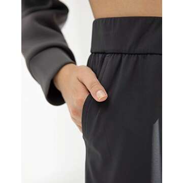 AJISAI Women's Joggers Pants Drawstring Running Sweatpants with Pockets Lounge Wear Dark Grey M