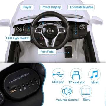 Licensed Mercedes Benz Electric Car for Kids - TOBBI