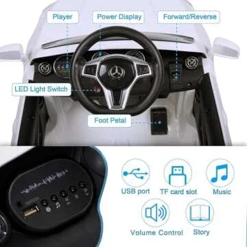 Licensed Mercedes Benz Electric Car for Kids - TOBBI