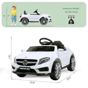 Licensed Mercedes Benz Electric Car for Kids - TOBBI