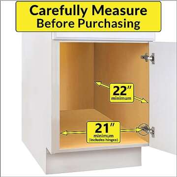 LYNK PROFESSIONAL® Pull Out Cabinet Organizer, 20" x 21" Slide Out Drawers for Kitchen Cabinets - Sliding Pull-Out Pantry Shelves – Home Shelf Organizers - Lifetime Ltd. Warranty, Chrome