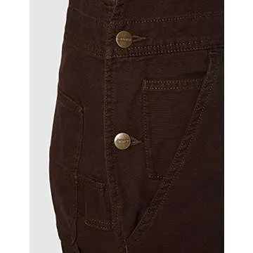 Carhartt Womens Crawford Double Front Bib Overalls Coveralls, Dark Brown, X-Small US