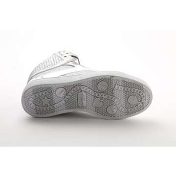 Pop Tart Glitter Girl's Sneakers, Silver, 13