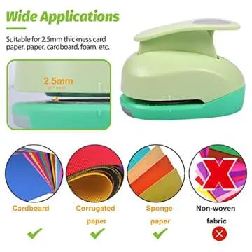 UCEC Paper Punch, 3 Inch Circle Punch Large Hole Punch Paper Circles Craft Punch Handmade Paper Punches for Crafting Scrapbooking Cards Arts Fun Projects Back to School Supplies