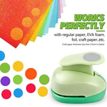 UCEC Paper Punch, 3 Inch Circle Punch Large Hole Punch Paper Circles Craft Punch Handmade Paper Punches for Crafting Scrapbooking Cards Arts Fun Projects Back to School Supplies