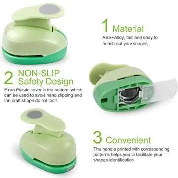 UCEC Paper Punch, 3 Inch Circle Punch Large Hole Punch Paper Circles Craft Punch Handmade Paper Punches for Crafting Scrapbooking Cards Arts Fun Projects Back to School Supplies