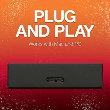 Seagate Backup Plus 4TB Portable Hard Drive for PC & Mac