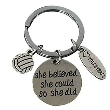 Yansanido Pack of 10 Alloy Silver ''She Believed she Could so she did'' 0.94'' Round DIY Antique Message Charms Pendant for Making Bracelet and Necklace (She Believed she Could so she did)