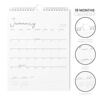 Karto Wall Calendar 2025 - Vertical 8.5x11 inch Runs Until June 2026 - Boost Your Productivity and E...