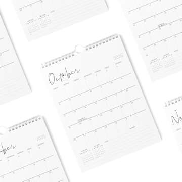 Karto Wall Calendar 2025 - Vertical 8.5x11 inch Runs Until June 2026 - Boost Your Productivity and Easy Planning with the Aesthetic Monthly Calendar - Cursive