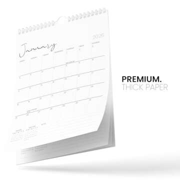 Karto Wall Calendar 2025 - Vertical 8.5x11 inch Runs Until June 2026 - Boost Your Productivity and Easy Planning with the Aesthetic Monthly Calendar - Cursive