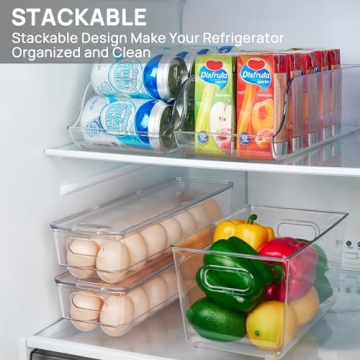 Vtopmart Egg Holder - Stackable & Durable Storage Bins