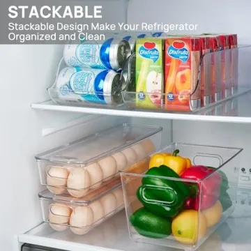 Vtopmart Egg Holder - Stackable & Durable Storage Bins