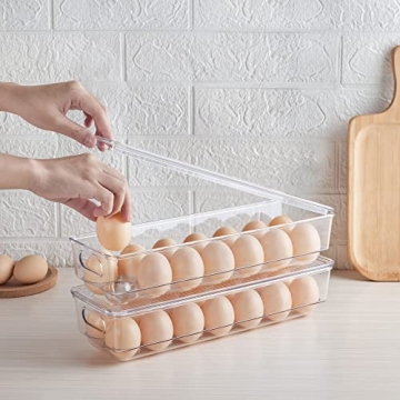 Vtopmart Egg Holder - Stackable & Durable Storage Bins