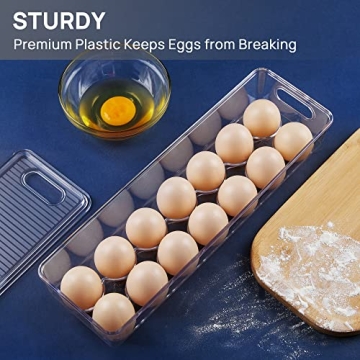 Vtopmart Egg Holder - Stackable & Durable Storage Bins
