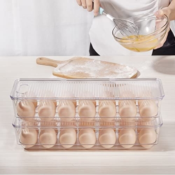 Vtopmart Egg Holder - Stackable & Durable Storage Bins