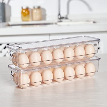 Vtopmart Egg Holder - Stackable & Durable Storage Bins