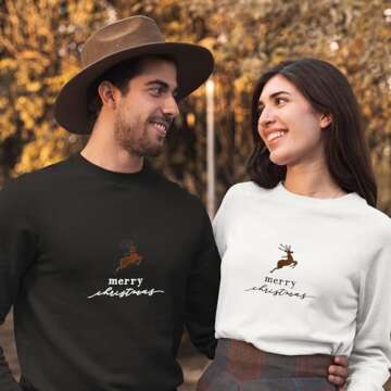 GodLover Custom Christmas Embroidered Sweatshirt - Christmas Hoodies, Christmas Sweatshirt, Merry Christmas Crewneck, Gifts for Women, Men, Family, Christmas, New Year, Holiday