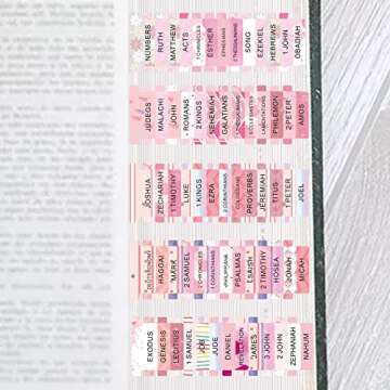 96 Pieces Bible Tabs for Women - Bible Index Tabs for Study, Pink