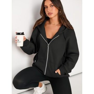 EFAN Women's Oversized Zip Up Hoodie | Fall Fashion 2024