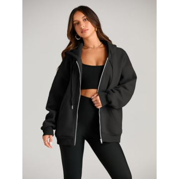 EFAN Women's Oversized Zip Up Hoodie | Fall Fashion 2024