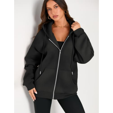 EFAN Women's Oversized Zip Up Hoodie | Fall Fashion 2024