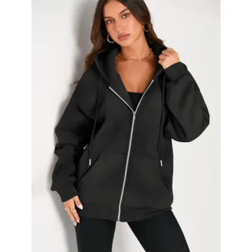 EFAN Women's Oversized Zip Up Hoodie | Fall Fashion 2024