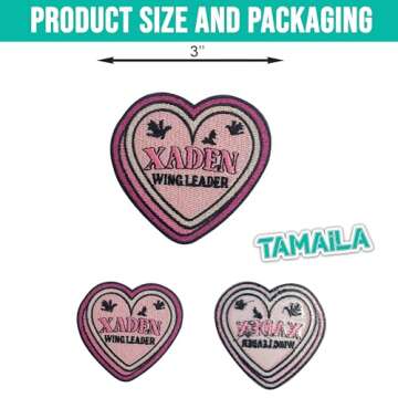 Xaden Wing Leader Patch-3 Inches Iron On/Sew On Embroidered Applique Patch, Fabric Patches for Clothes Backpacks Hats, Embroidered Patch, ACOTAR Fourth Wing DIY Accessories, Gifts for Reader