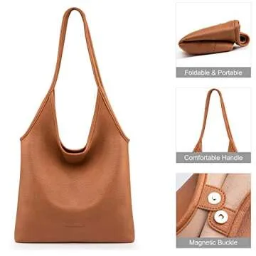 Montana West Hobo Bags for Women Designer Top Handle Purses Soft Ladies PU Leather Shoulder Handbag Set MWC2-111CAMEL