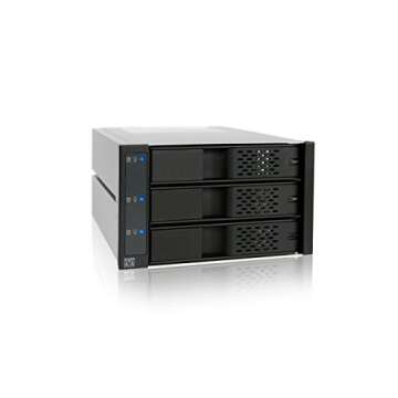 ICY DOCK FlexCage MB973SP-1B Tray-less 3x3.5" HDD in 2x5.25" Bay SAS / SATA Hot Swap Rack / Cage / Module