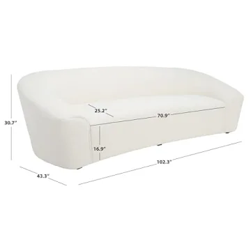 Stylish Fully Assembled Boucle Sofa by SAFAVIEH  